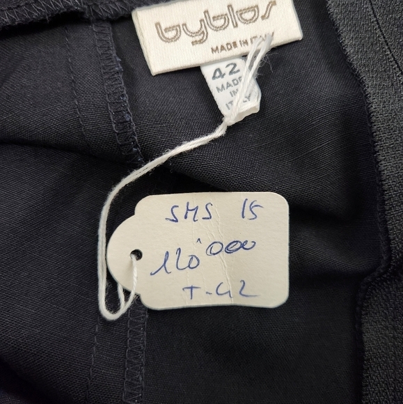 Byblos Linen Black Sleeveless Sheath Dress-Size EU 42/US 6 - Picture 7 of 7